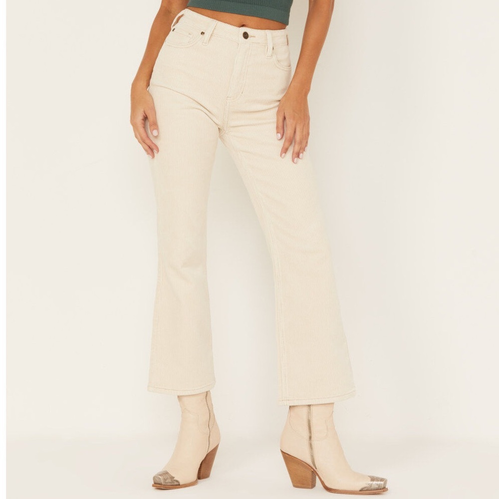 CLEO + WOLF WOMEN'S MID RISE FLARE CORDUROY PANTS 29x27”
